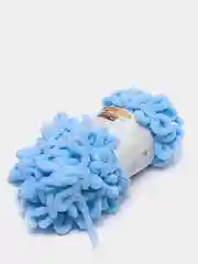 Светло-синий пряжа Alize Puffy, микрополиэстер, 100 г, 9.5 м