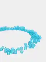 Голубой бусины рондели, граненые, стеклянные