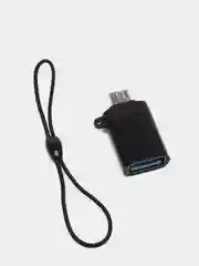 Черный переходник OTG с USB / micro usb
