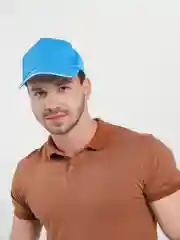 Голубой бейсболка однотонная, унисекс