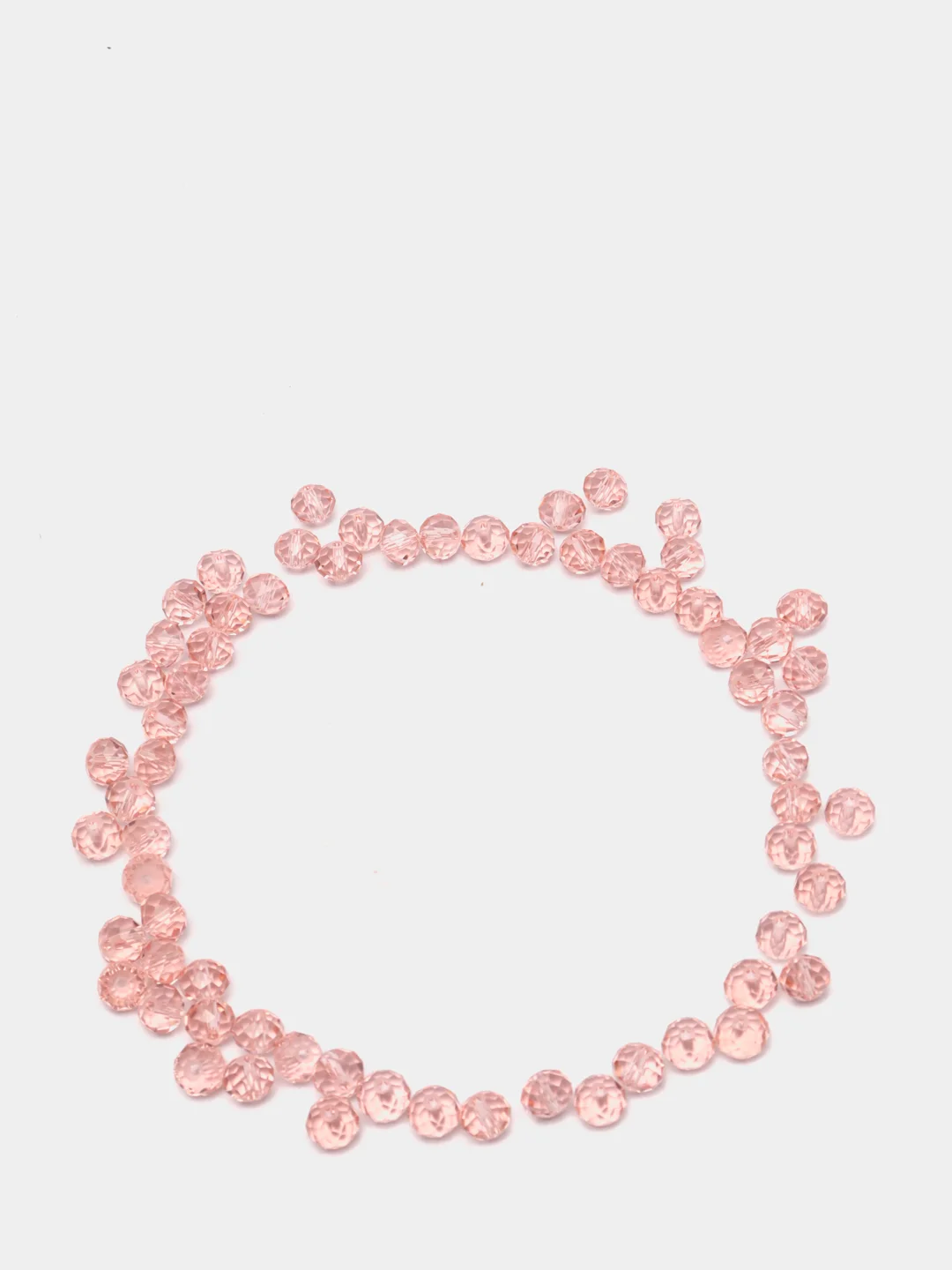 Коралловый бусины рондели, граненые, стеклянные