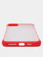 Красный чехол для Apple iPhone 11 Pro Max, прозрачный с держателем