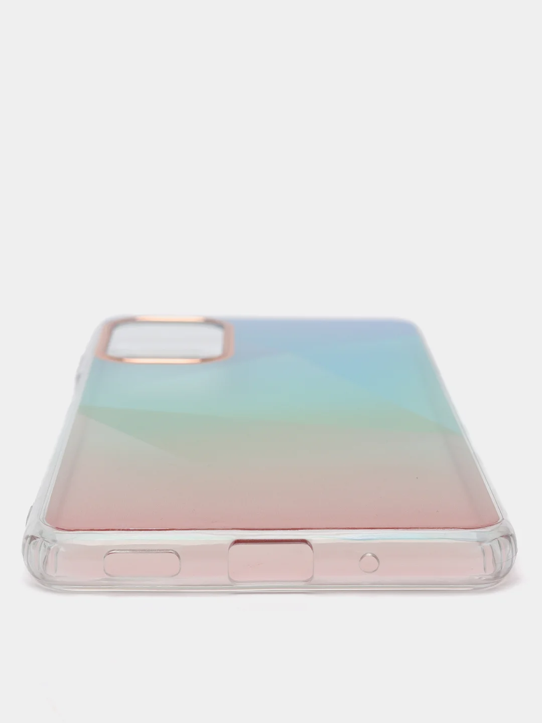 Бирюзовый чехол Samsung Galaxy M52, Самсунг Галакси М52 твердый прозрачный с рисунком