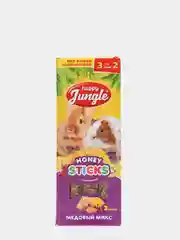 Палочки (лакомство) для крупных грызунов медовый микс HAPPY JUNGLE, 3 шт 90 г