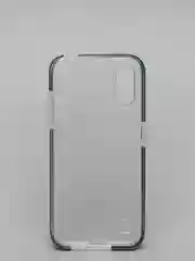 Зеленый чехол силиконовый прозрачный на Samsung A01, с цветной вставкой