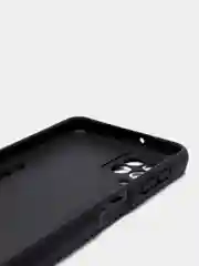 Угольный чехол Samsung Galaxy A22 4G / M22 / M32 противоударный с металлической подставкой