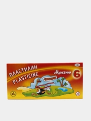 Пластилин классический ГАММА "Мультики" 6 цветов 120 г со стеком 280015/281015