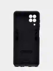 Угольный чехол Samsung Galaxy A22 4G / M22 / M32 противоударный с металлической подставкой