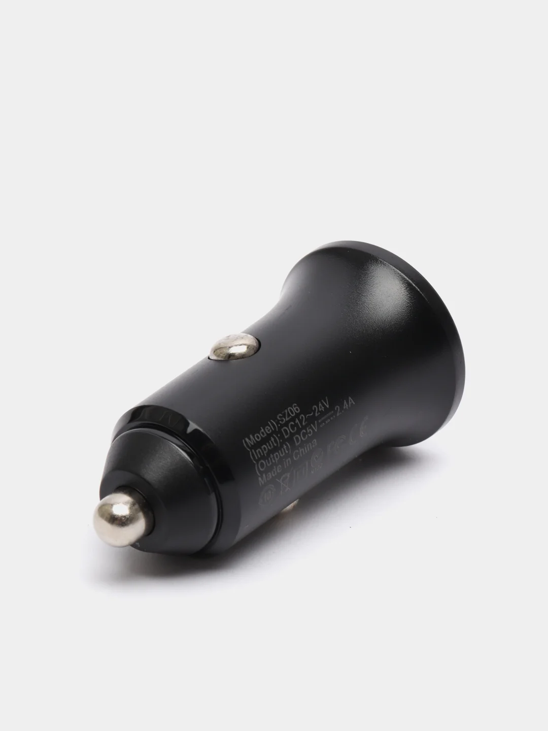 Черный автомобильное зарядное устройство SZX, 2 USB выхода, 2.4А, 2 цвета