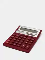 Красный калькулятор настольный Skainer SK-777, 200 х 157 мм, 12 разрядов, двойное питание