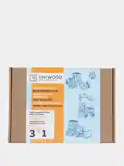 Набор деревянных конструкторов UNIWOOD Дорожная техника с дополненной реальностью / 3 в 1/