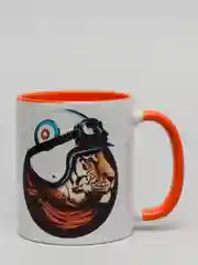 Кружка CoolPodarok "Животные. Тигр в шлеме"