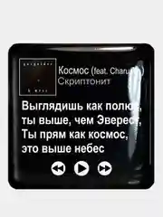 Черный 3d наклейки стикеры на телефон "Скриптонит"