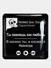 Прозрачный 3d наклейки стикеры на телефон "Скриптонит"