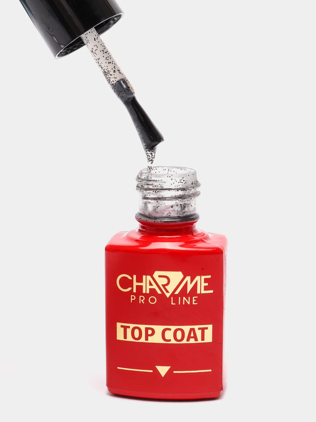 Прозрачный топ для гель-лака с вкраплениями, закрепитель Charme Pro Line VELVET DOT-02, (10 г)