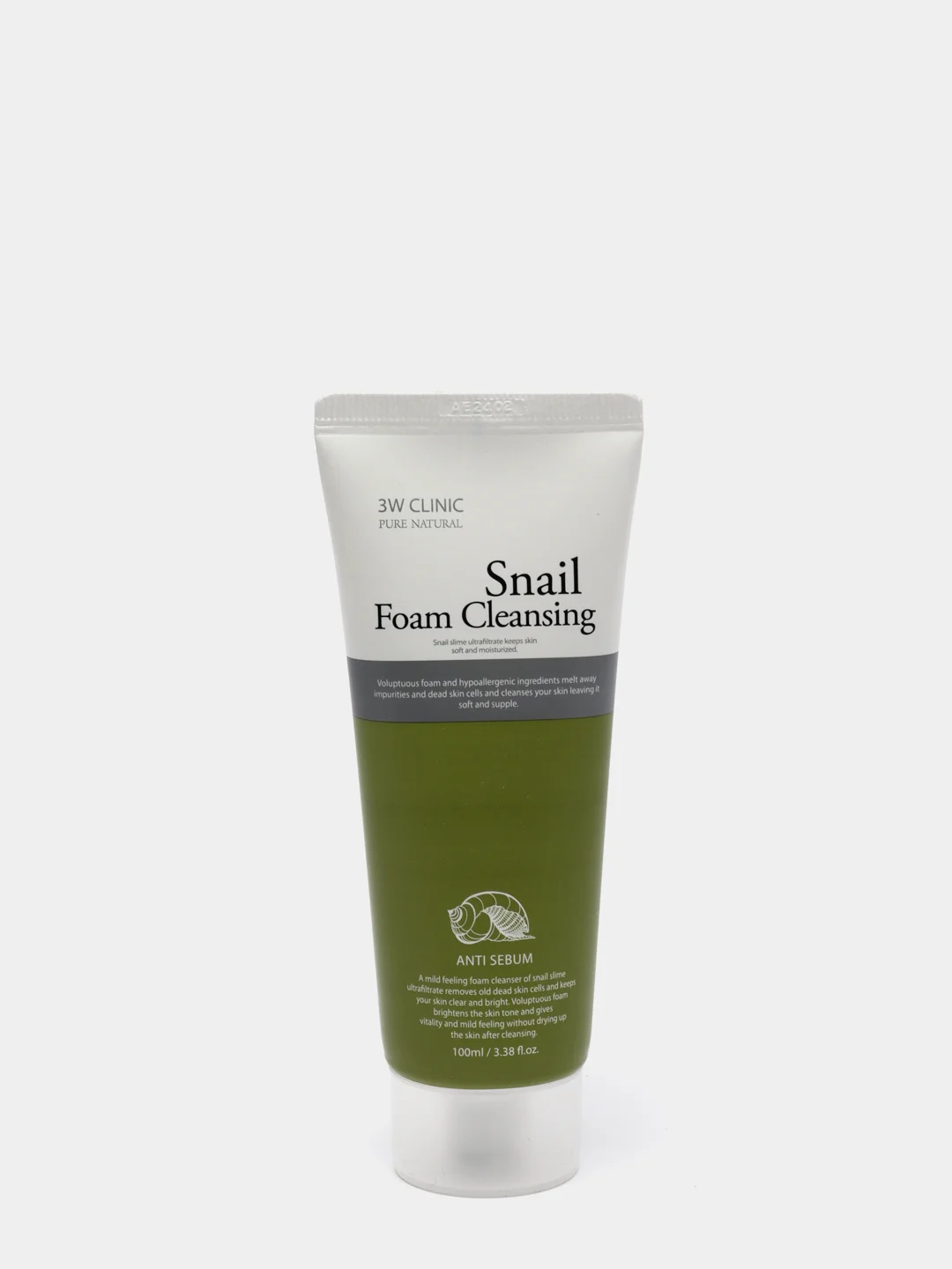 Очищающая пенка для лица 3W CLINIC Snail Foam Cleansing, с улиточным муцином, 100 мл