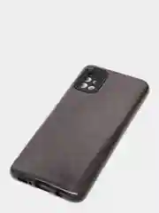Черный чехол Samsung Galaxy A51, Самсунг Галакси А51 с защитой камеры, блестящий