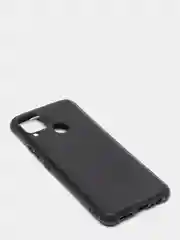 Черный чехол Realme C15 / С12 / C25 силиконовый, имитация кожи