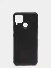 Черный чехол Realme C15 / С12 / C25 силиконовый, имитация кожи