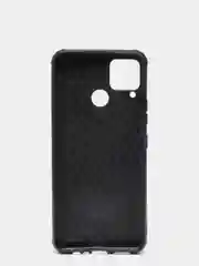 Черный чехол Realme C15 / С12 / C25 силиконовый, имитация кожи
