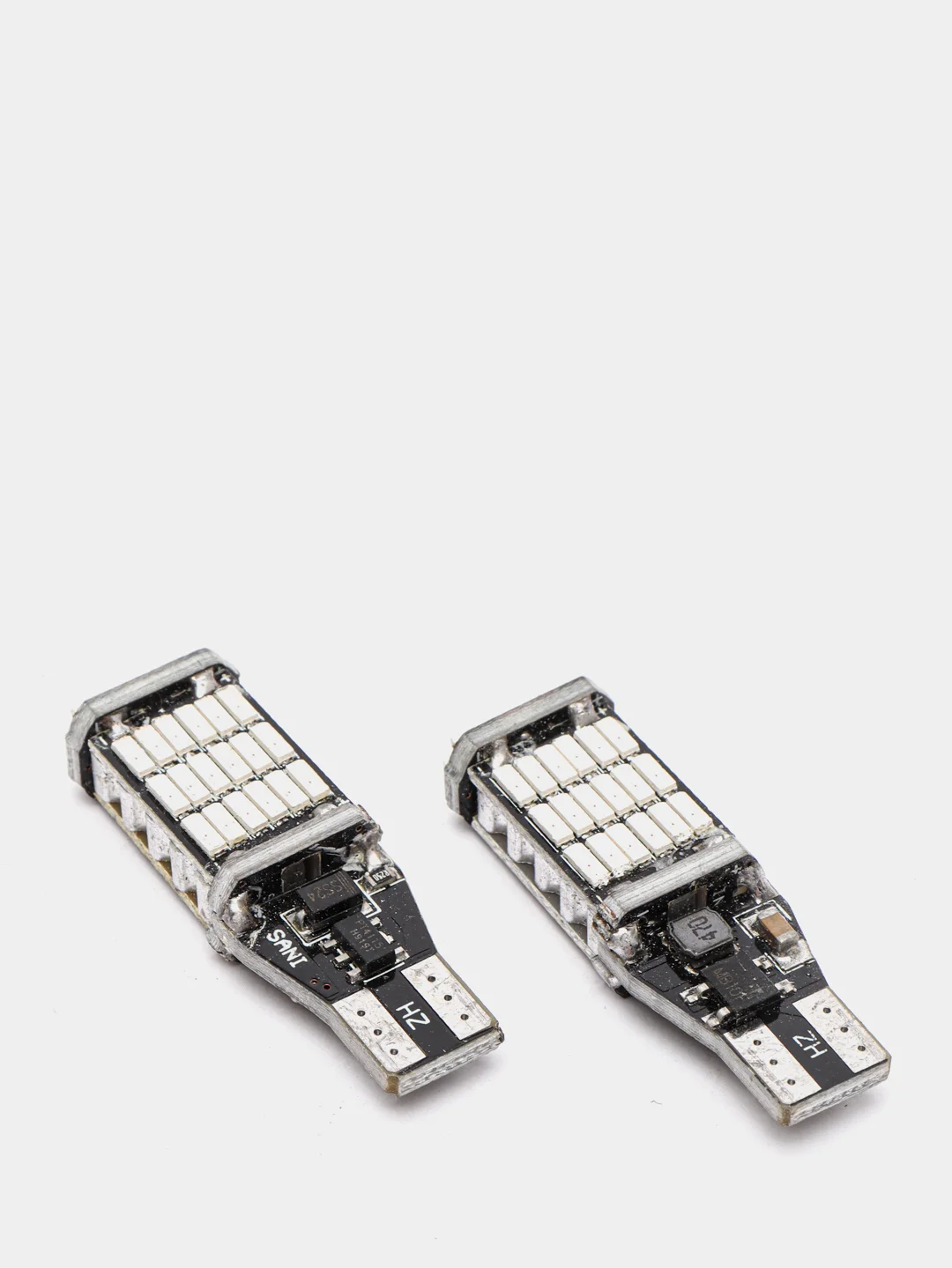 Красный светодиодные LED лампы 45 smd T15 в поворотники и стоп-сигнал авто, 2 шт
