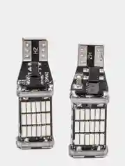 Красный светодиодные LED лампы 45 smd T15 в поворотники и стоп-сигнал авто, 2 шт
