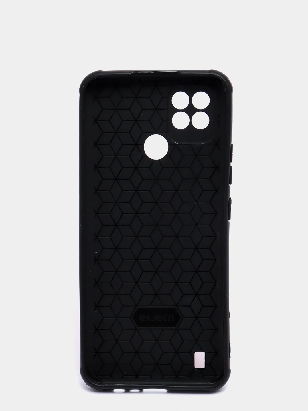 Красный чехол для Realme C21 силиконовый, имитация кожи