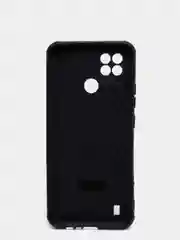 Красный чехол для Realme C21 силиконовый, имитация кожи