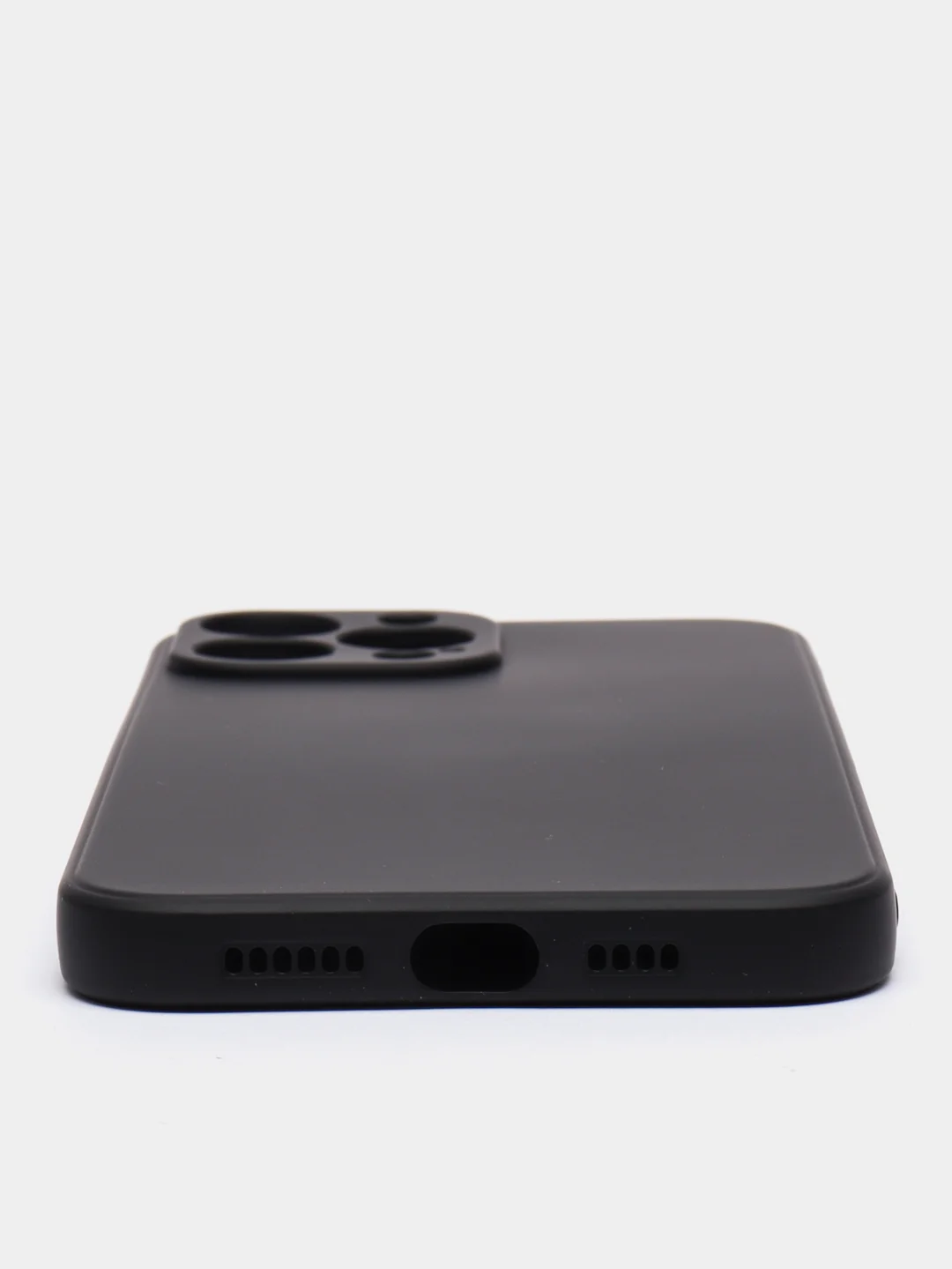 Черный чехол на айфон (iPhone) 13 / 13 Pro / 13 Pro Max силиконовый про макс