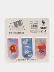 Коралловый меланж закладки для книг магнитные (набор 3 шт.) мультяшки
