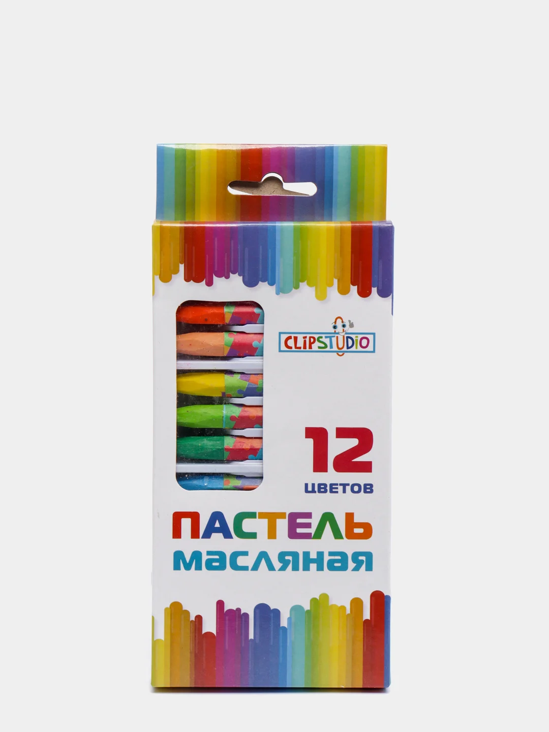 Восковые карандаши, масляная пастель, 12 цветов