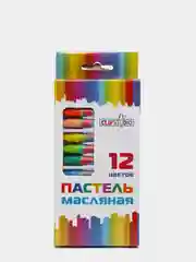 Восковые карандаши, масляная пастель, 12 цветов