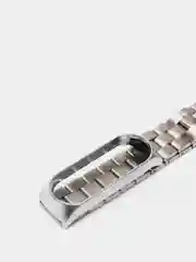 Серебряный металлический ремешок для Xiaomi Mi Band 3 и Band 4