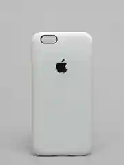 Белый cиликоновый кейс для iPhone 6, 6s, низ закрыт