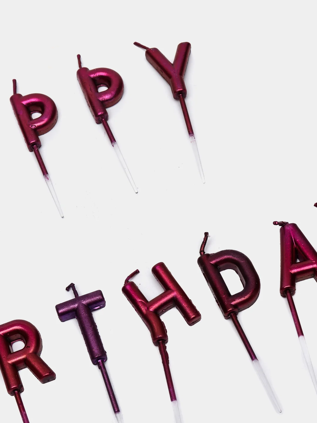 Фиолетовый набор свечей "Happy Birthday"