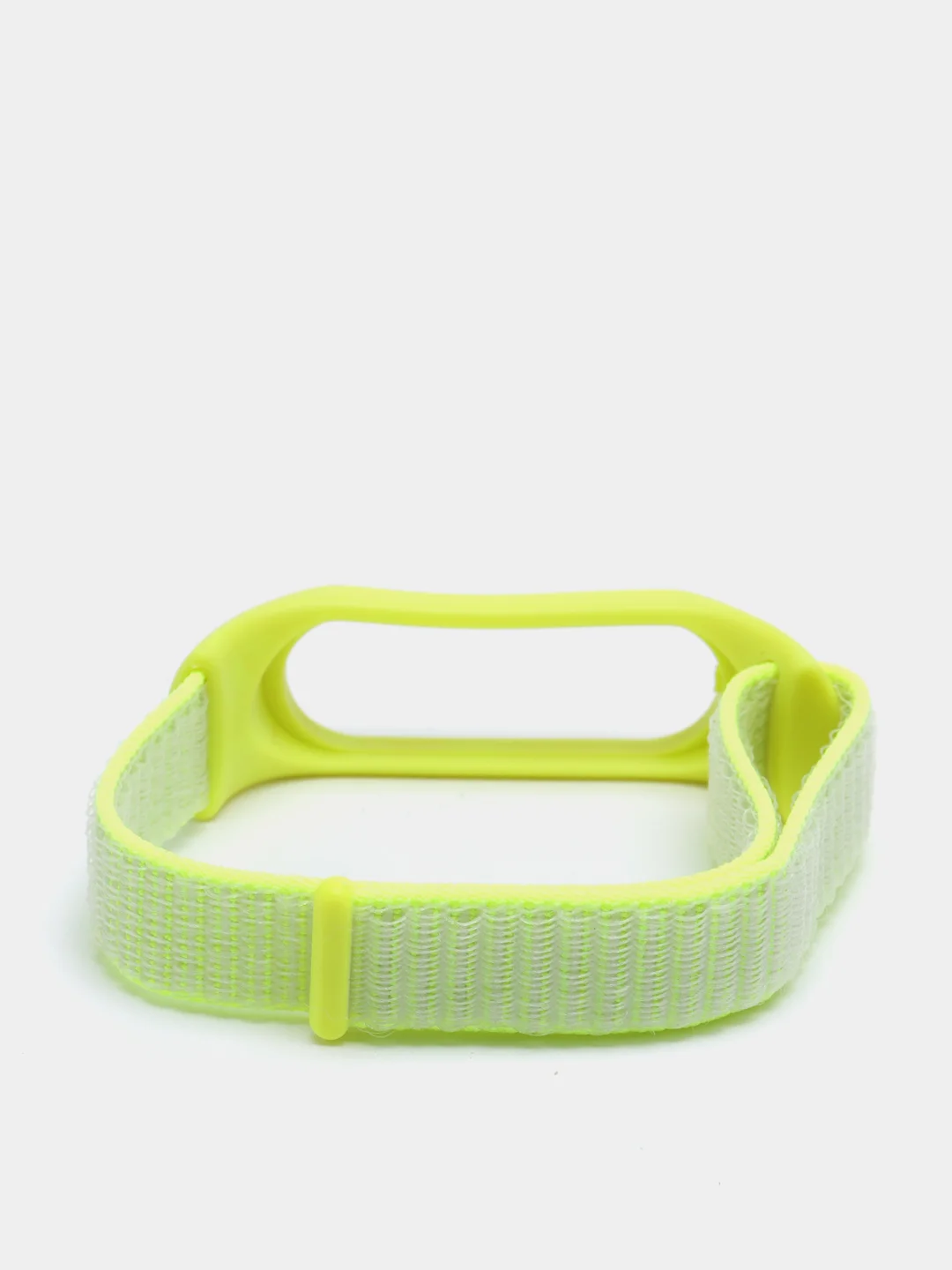 Желтый ремешок нейлоновый для Xiaomi mi band 4/5/6/7, на липучке, Сяоми ми банд