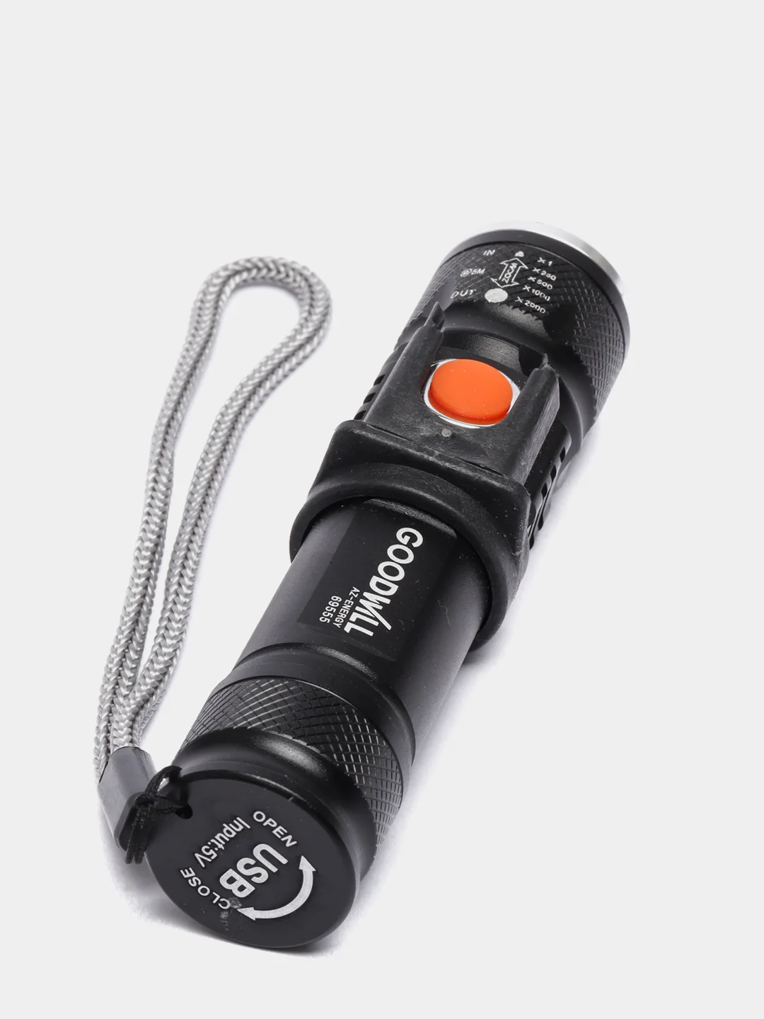 Фонарь ручной с USB зарядкой