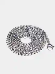 Серебряный цепочка из стали, 60 см, 1 штука