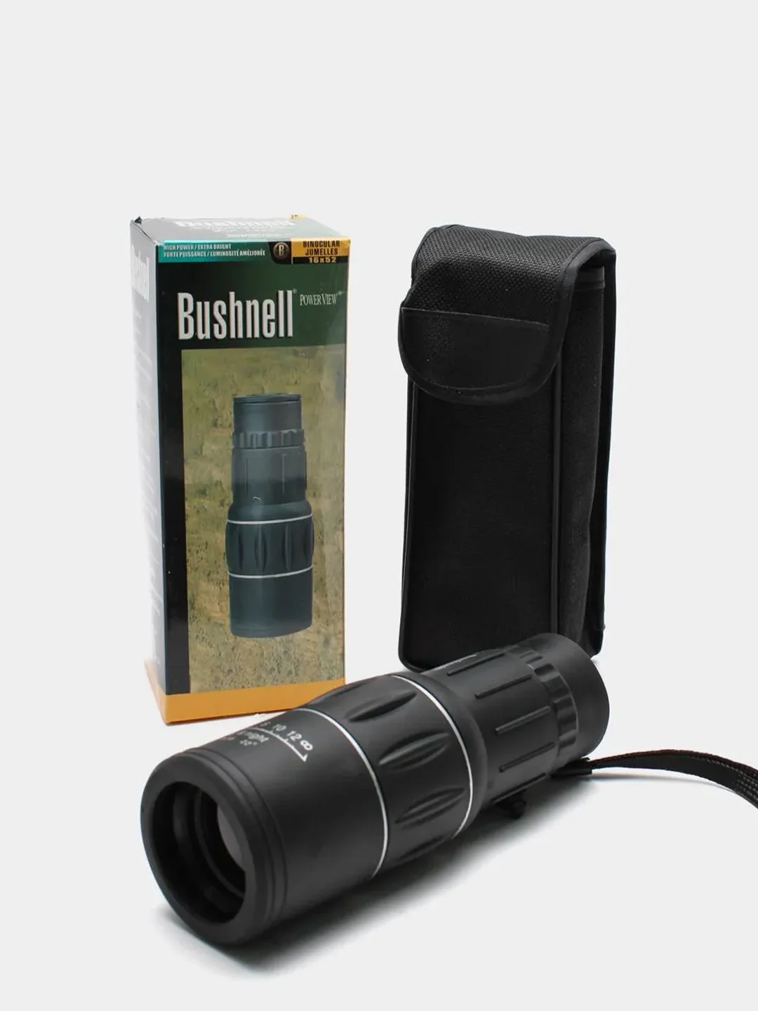 Черный бинокль 16x 52 мм, монокуляр Bushnell, монокулярный бинокль, телескоп