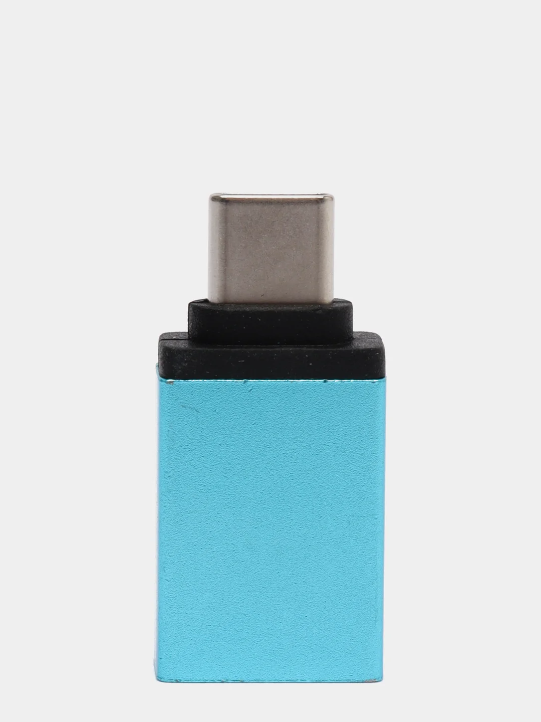 Бирюзовый адаптер переходник usb type c на usb otg
