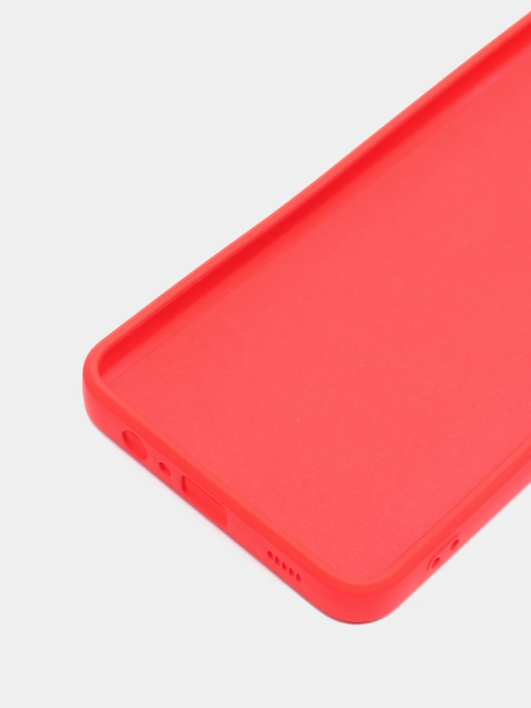 Алый чехол Samsung A12 силиконовый, матовый