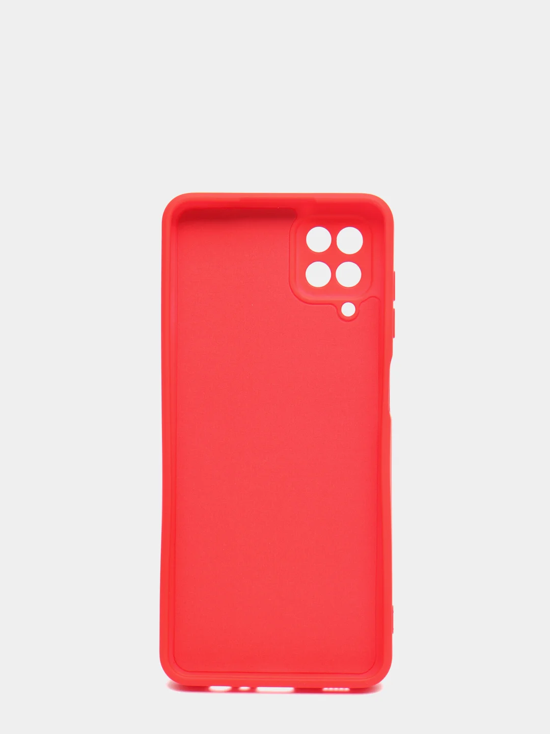 Алый чехол Samsung A12 силиконовый, матовый