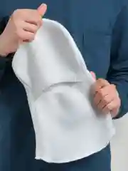 Белый балаклава вязанная