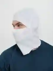 Белый балаклава вязанная