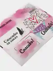 Наклейки для цветов и подарков "Спасибо", 11,3 х 8,8 см