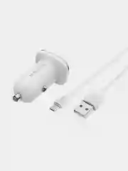 Автомобильное зарядное устройство Borofone BZ12A + кабель Micro/Type-C, 1 м