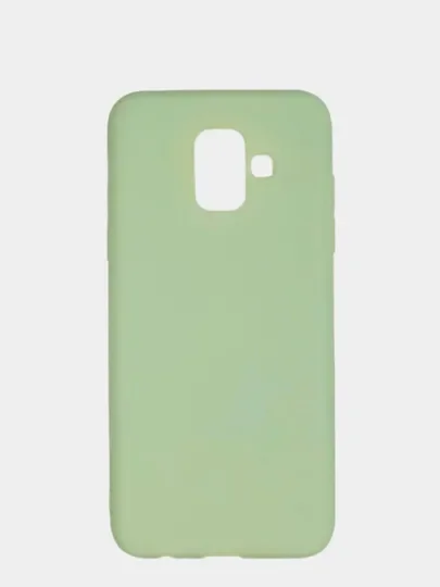 Бирюзовый чехол Samsung Galaxy A6 (2018), Самсунг Галакси А6 2018, силиконовый цветной матовый