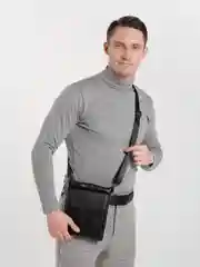 СУМКА МУЖСКАЯ ЧЕРЕЗ ПЛЕЧО /ПЛАНШЕТ НАТУРАЛЬНАЯ КОЖА