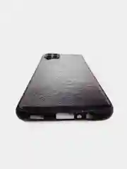 Черный чехол для Samsung A12/M12 под кожу силиконовый