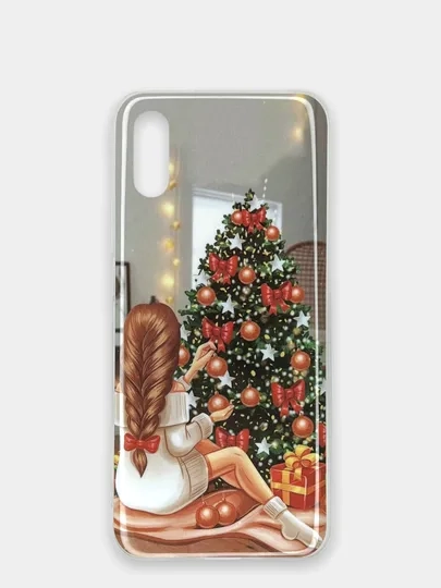 Новогодний чехол Xiaomi Redmi 9A, Сяоми Редми 9А с рисунком "Новый Год", 6 видов